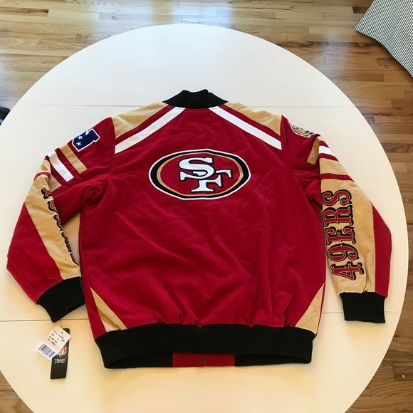 NWT SAN FRANCISCO 49ERS RACING FULL-SNAP JACKET - Picture 4 of 12